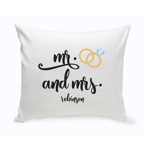 Mr. & Mrs. Wedding Throw Pillow - Personalized-Pillow-JDS Marketing-Top Notch Gift Shop