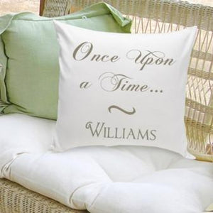 Once Upon a Time Couples Personalized Throw Pillow-Pillow-JDS Marketing-Top Notch Gift Shop