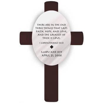 Oval Personalized Wedding Cross - 1 Corinthians-Cross-JDS Marketing-Top Notch Gift Shop