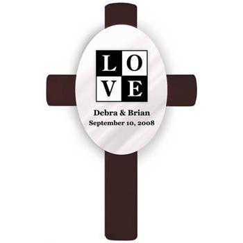 Oval Personalized Wedding Cross - Love-Cross-JDS Marketing-Top Notch Gift Shop