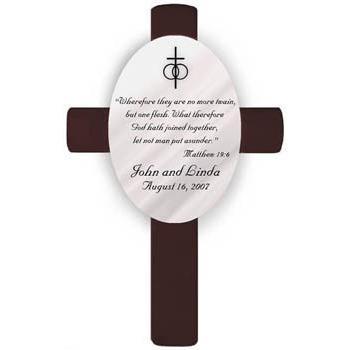 Oval Personalized Wedding Cross - Matthew-Cross-JDS Marketing-Top Notch Gift Shop