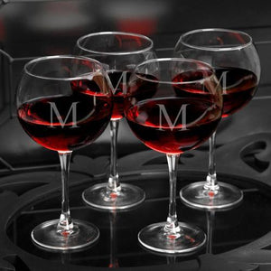 Personalized Red Wine Glasses (Set of 4)-Wine Glass-JDS Marketing-Top Notch Gift Shop