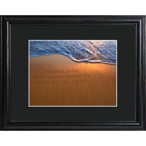 Sparkling Sands Personalized Print with Wood Frame-Wall Art-JDS Marketing-Top Notch Gift Shop