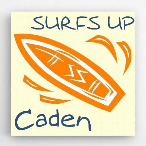 Surf Board Kids Personalized Canvas Sign-Canvas Signs-JDS Marketing-Top Notch Gift Shop