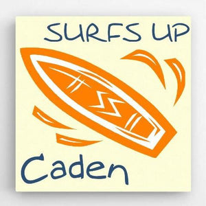 Surf Board Kids Personalized Canvas Sign-Canvas Signs-JDS Marketing-Top Notch Gift Shop