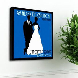 Topaz Blue Couples Personalized Studio Canvas-Canvas Signs-JDS Marketing-Top Notch Gift Shop