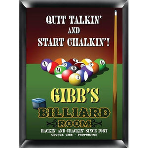 Traditional Billiards Personalized Tavern Sign-Tavern Sign-JDS Marketing-Top Notch Gift Shop