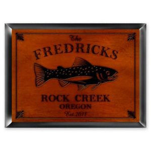 Trout Cabin Series Traditional Personalized Sign-Wall Art-JDS Marketing-Top Notch Gift Shop