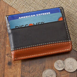 Two-Toned Personalized Leather Magnetic Money Clip Wallet-Money Clip-JDS Marketing-Top Notch Gift Shop