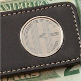 Two-Toned Personalized Leather Magnetic Money Clip Wallet-Money Clip-JDS Marketing-Top Notch Gift Shop