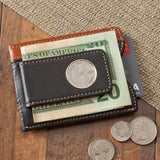 Two-Toned Personalized Leather Magnetic Money Clip Wallet-Money Clip-JDS Marketing-Top Notch Gift Shop