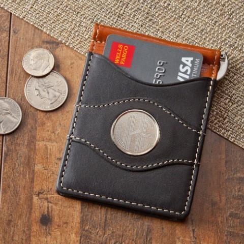 Two-Toned Personalized Leather Wallet-Wallet-JDS Marketing-Top Notch Gift Shop