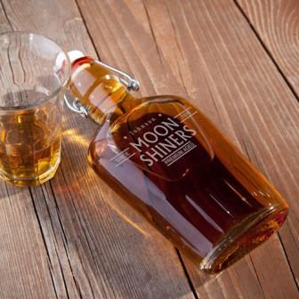 Vintage Moonshiners Personalized Glass Flask-Flask-JDS Marketing-Top Notch Gift Shop