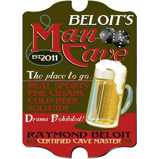 Man Cave Personalized Vintage Style Tavern Sign-Tavern Sign-JDS Marketing-Top Notch Gift Shop