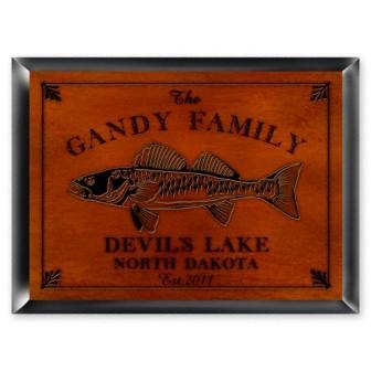 Walleye Cabin Series Traditional Personalized Sign-Wall Art-JDS Marketing-Top Notch Gift Shop
