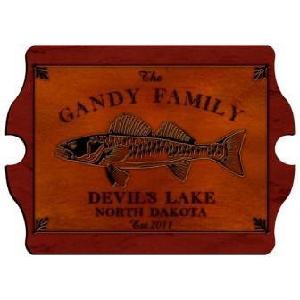 Walleye Cabin Series Vintage Personalized Sign-Wall Art-JDS Marketing-Top Notch Gift Shop