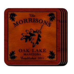 White Oak Personalized 5 Piece Coaster Set-Coasters-JDS Marketing-Top Notch Gift Shop