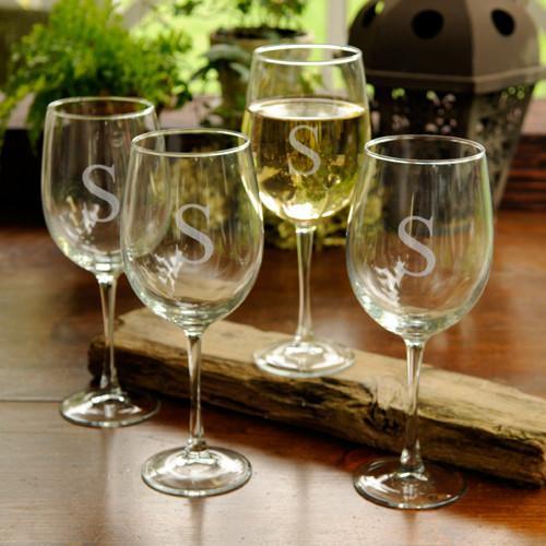 Personalized White Wine Glasses (Set of 4)-Wine Glass-JDS Marketing-Top Notch Gift Shop