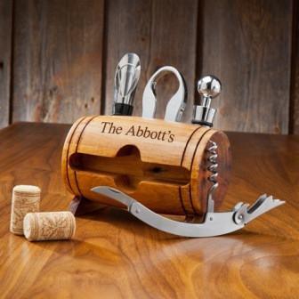 Wine Barrel Personalized Accessory Set-Bar Tool-JDS Marketing-Top Notch Gift Shop