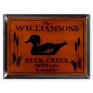 Wood Duck Cabin Series Traditional Personalized Sign-Wall Art-JDS Marketing-Top Notch Gift Shop