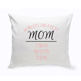 World's Greatest Mom Personalized Throw Pillow-Pillow-JDS Marketing-Top Notch Gift Shop