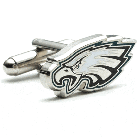 Philadelphia Eagles Enamel Cufflinks-Cufflinks, Inc.-Top Notch Gift Shop