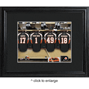 Philadelphia Flyers Personalized Locker Room Print with Matted Frame-JDS MarketingTop Notch Gift Shop