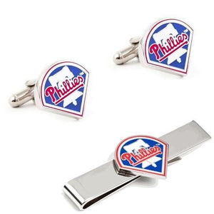 Philadelphia Phillies Cufflinks and Tie Bar Gift Set-Cufflinks-Cufflinks, Inc.-Top Notch Gift Shop