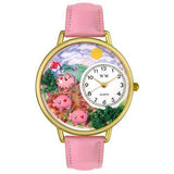 Pigs Large Gold Whimsical Watch-Watch-Whimsical Gifts-Top Notch Gift Shop