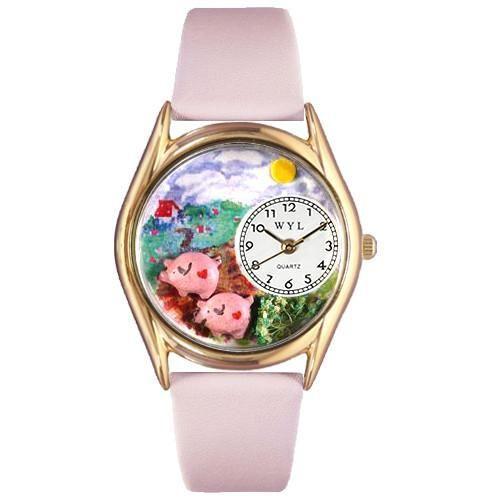 Pigs Watch Small Gold Style-Watch-Whimsical Gifts-Top Notch Gift Shop