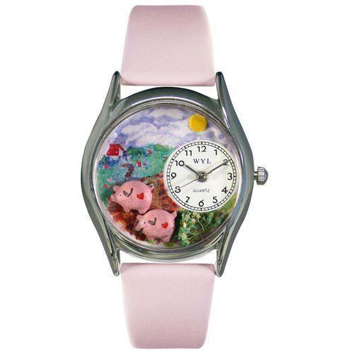 Pigs Watch Small Silver Style-Watch-Whimsical Gifts-Top Notch Gift Shop