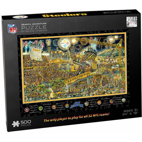 Pittsburgh Steelers Joe Journeyman 500 Piece Puzzle-Puzzle-IDNA Brands-Top Notch Gift Shop