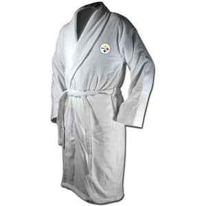 Pittsburgh Steelers White Terrycloth Bathrobe-Bathrobe-Wincraft-Top Notch Gift Shop