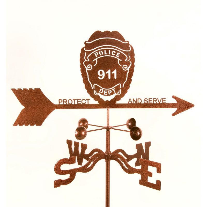 Police Badge Weathervane-Weathervane-EZ Vane-Top Notch Gift Shop