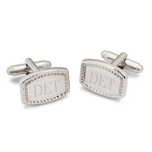 Beaded Rectangular Personalized Cufflinks-Cufflinks-JDS Marketing-Top Notch Gift Shop