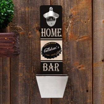 Premium Brew Wall Mounted Personalized Bottle Opener and Cap Catcher-Bottle Opener-JDS Marketing-Top Notch Gift Shop