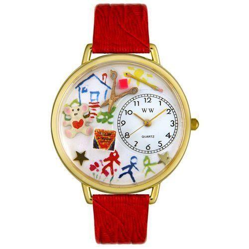 Preschool Teacher Watch in Gold (Large)-Watch-Whimsical Gifts-Top Notch Gift Shop