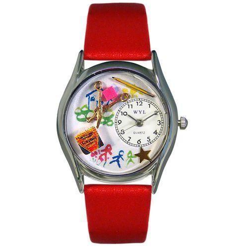 Preschool Teacher Watch Small Silver Style-Watch-Whimsical Gifts-Top Notch Gift Shop