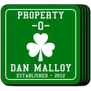 Property O Personalized Irish Coasters-Coasters-JDS Marketing-Top Notch Gift Shop