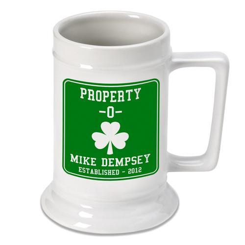 Property O Personalized Irish Stein-Beer Mug-JDS Marketing-Top Notch Gift Shop