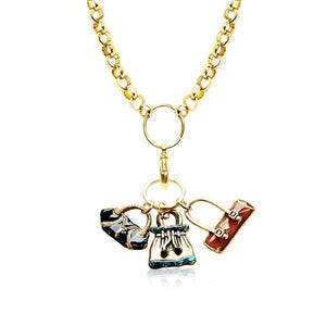 Purse Lover Charm Necklace in Gold-Necklace-Whimsical Gifts-Top Notch Gift Shop