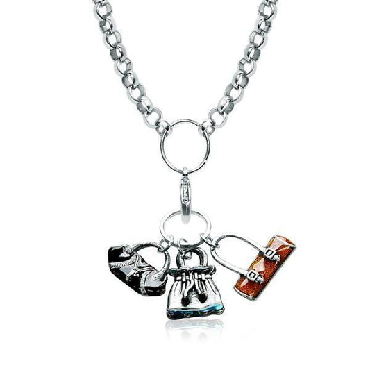 Purse Lover Charm Necklace in Silver-Necklace-Whimsical Gifts-Top Notch Gift Shop