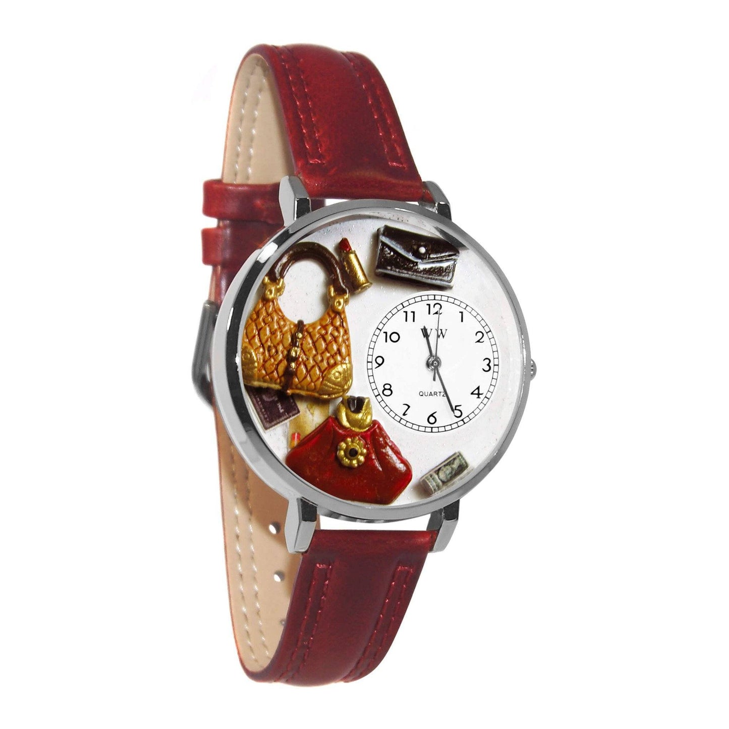 Purse Lover Watch in Silver (Large)-Watch-Whimsical Gifts-Top Notch Gift Shop