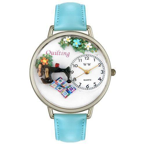 Quilting Watch in Silver (Large)-Watch-Whimsical Gifts-Top Notch Gift Shop