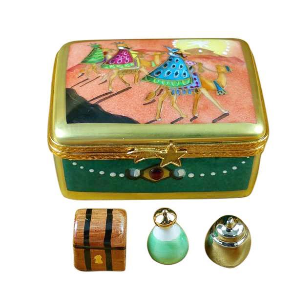 Rectangular With Wisemen On Camels Limoges Box by Rochard™-Limoges Box-Rochard-Top Notch Gift Shop