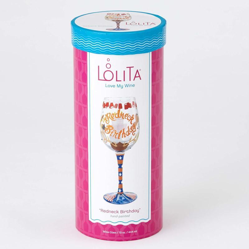 Redneck Birthday Wine Glass by Lolita®-Wine Glass-Designs by Lolita® (Enesco)-Top Notch Gift Shop