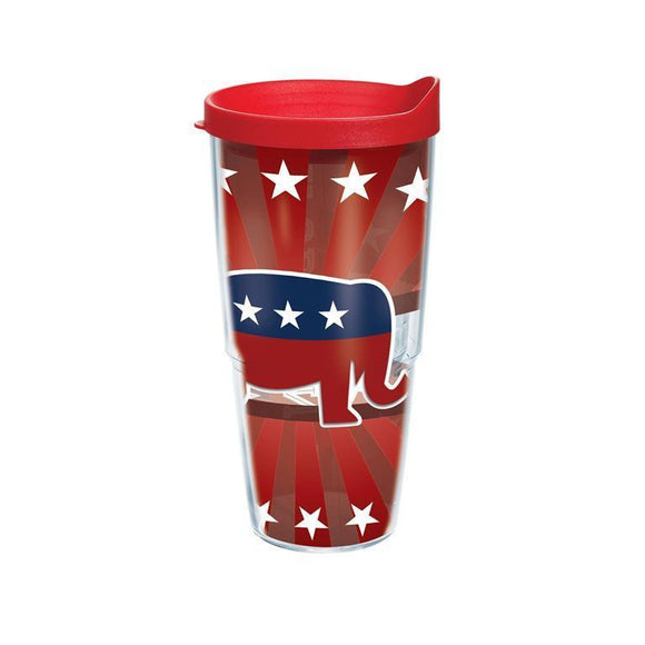 Republican Elephant 24 oz. Tervis Tumbler with Lid - (Set of 2)-Tumbler-Tervis-Top Notch Gift Shop