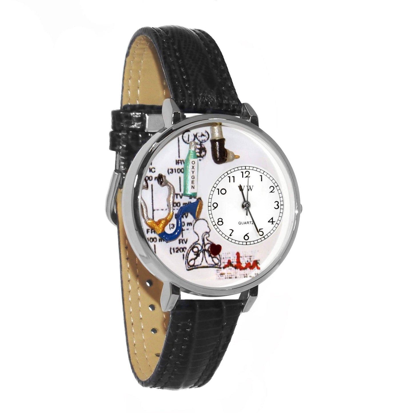 Respiratory Therapist Watch in Silver (Large)-Watch-Whimsical Gifts-Top Notch Gift Shop