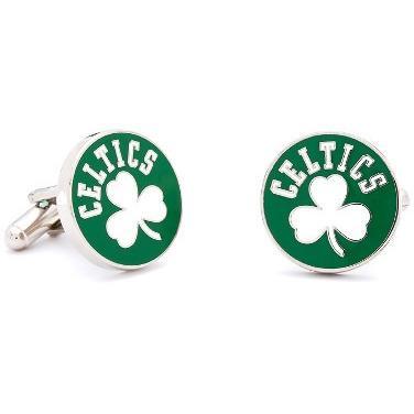 Retro Boston Celtics Enamel Cufflinks-Cufflinks-Cufflinks, Inc.-Top Notch Gift Shop