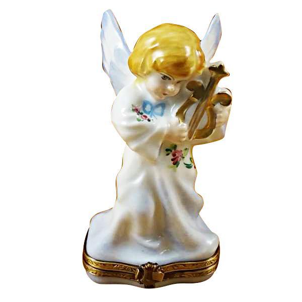 Angel with Lyre Limoges Box by Rochard™-Limoges Box-Rochard-Top Notch Gift Shop